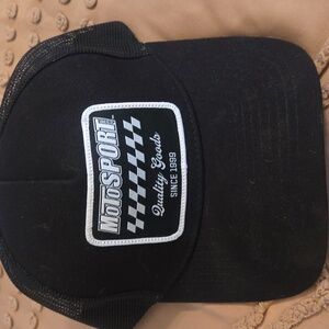 Motosport Black Trucker Cap